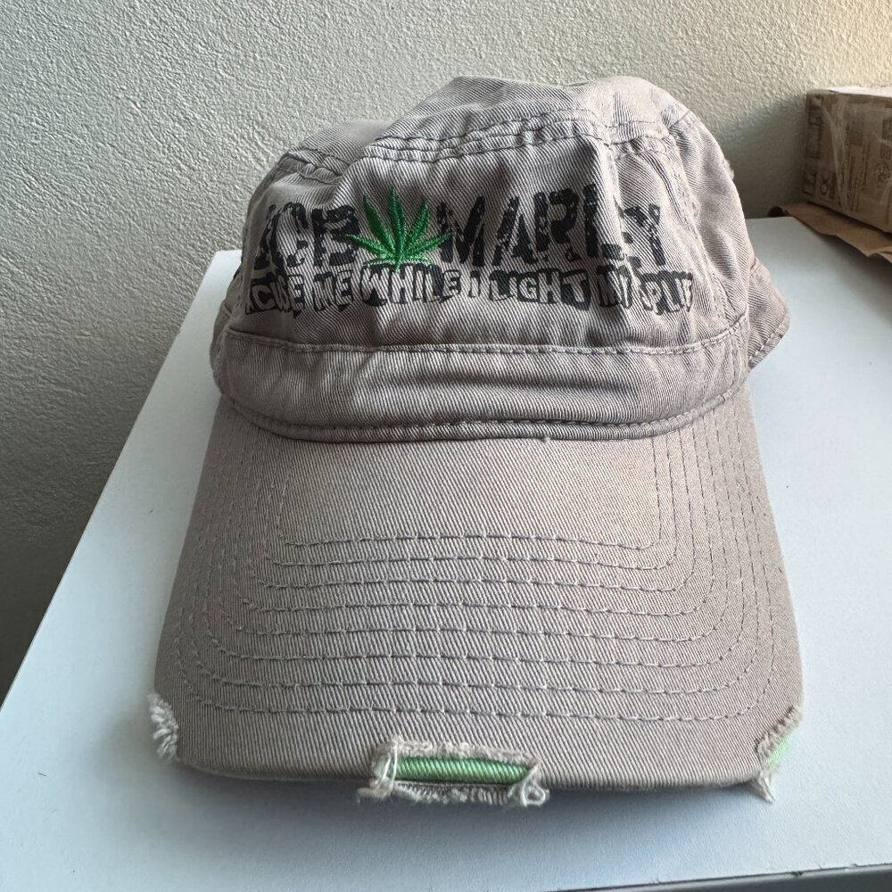 Y2K / 2010s Bob Marley One Love Distressed Cap